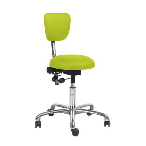 Chaise Oxford Imitation Cuir - Vert - 58 Cm