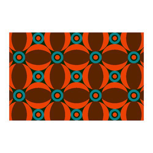Tapis De Entrée Retro Orange 20 120 Cm X 180 Cm