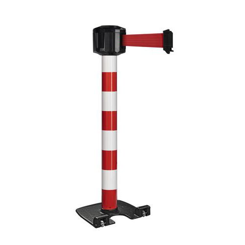 Poteau Extérieur Rouge/blanc À Sangle 10mx5cm - Rouge