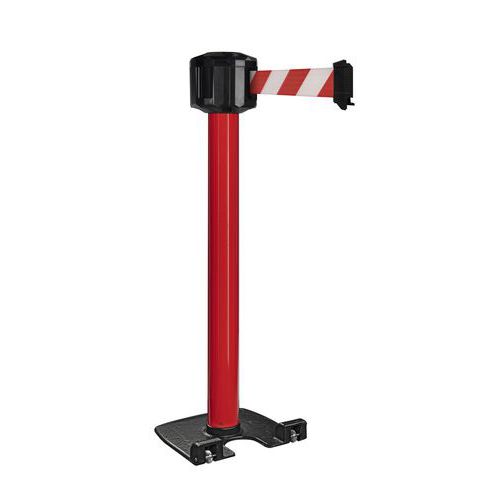 Viso - Poteau extérieur rouge à sangle 10m - Rouge/blanc - Intérieur/Extérieur - Manutention et Sécurité