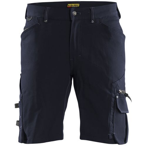 Short X1900 Avec Stretch 4d Sans Poche Flottante Marine Noir