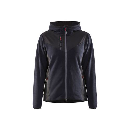 Veste De Travail Tricotée Avec Softshell Femme Bleu Foncé/noir Xxxl