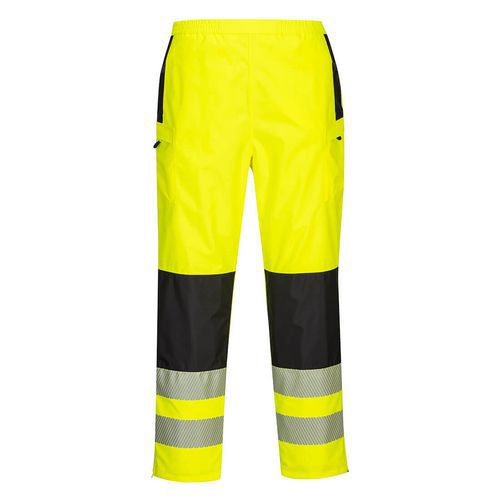Pantalon De Pluie Hi-vis Pour Femme Pw386 Noir/jaune Xxl