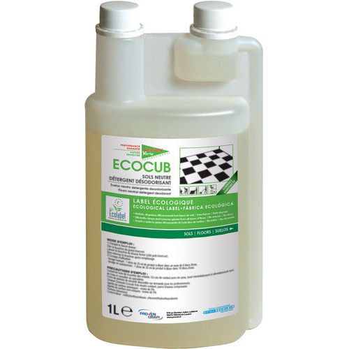 Flacon Doseur Vide Ecocub Pour Sols Ecolabel De 1 L