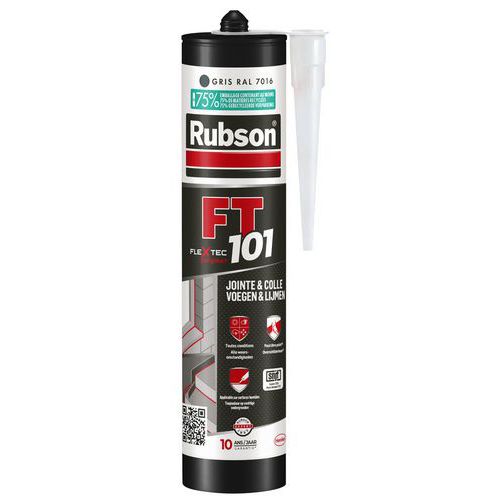 Rubson - Mastic FT 101 Joint Fissure Colle Anthracite RAL 7016 Cartouche 280ml - Lissage Rapide Séchage Durable