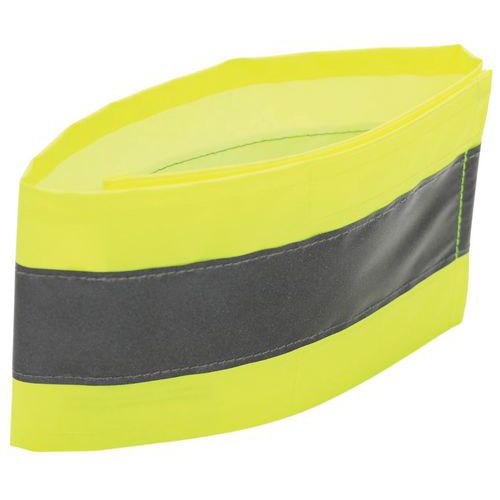 Manutan Expert - Brassard réfléchissant jaune fluo - Polyester - Bande agrippante - Mixte - Norme EN 13356