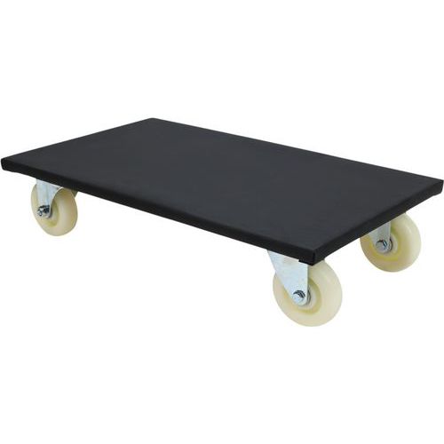 Manutan Expert - Plateau roulant bois 500kg - 600x350mm - 4 roulettes pivotantes - Robuste et pratique