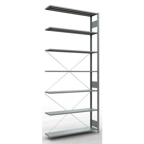 Schulte - Rayonnage Easy-Fix Simple Face Galvanisé - 3000x1300x300 mm - 7 Tablettes Acier - Charge 150kg/tablette