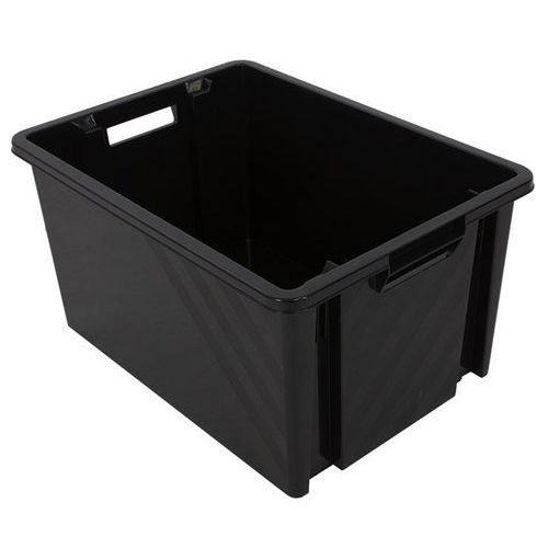 Novap - Bac Novabac Noir - 54L - Emboîtable - Rangement Robuste
