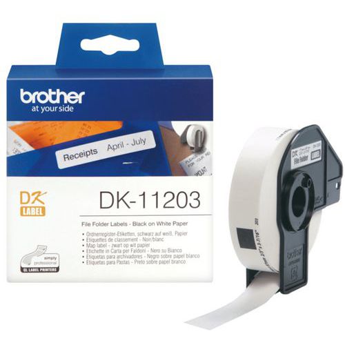 Brother - Ruban Étiquettes Multi-usages DK11203 Blanc - 300 Étiquettes - 87x17mm