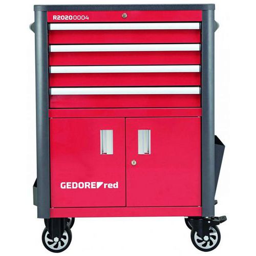 GedoreRed - Servante d'atelier Wingman R20200004 - 4 tiroirs - Rouge - 1034x724x470mm - Charge 35kg/tiroir