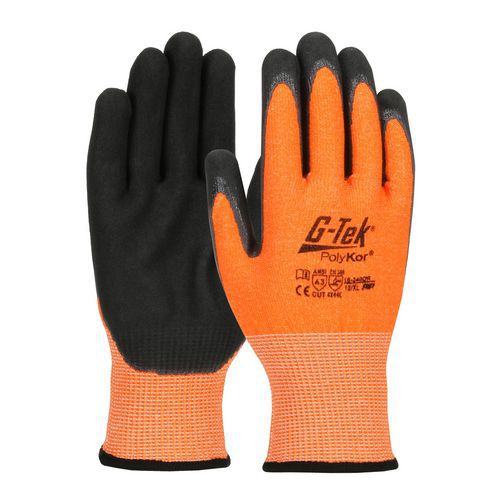 Gant Anticoupure G-tek® Polykor® Hi-vis Nitrile - T8