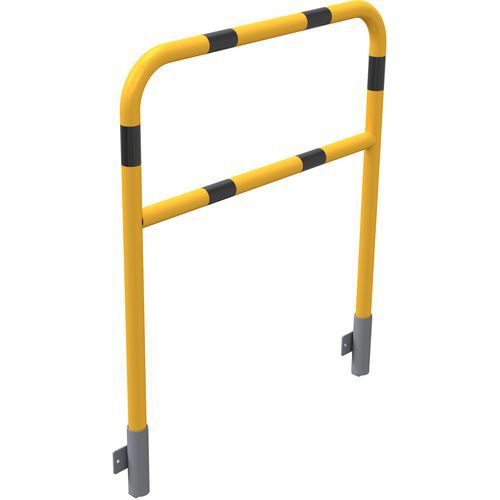 Schake - Arceau barre transversale fixation murale - Jaune/Noir - 1000 mm - Barrière permanente extérieure - Usage chantier