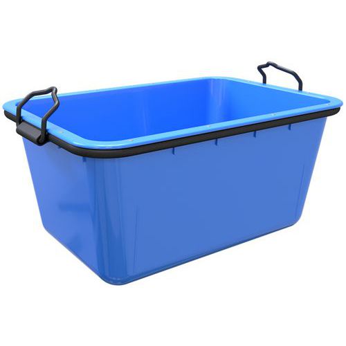 Schake - Bac à mortier 200L bleu - Plastique et Acier - Empilable - Idéal Stockage