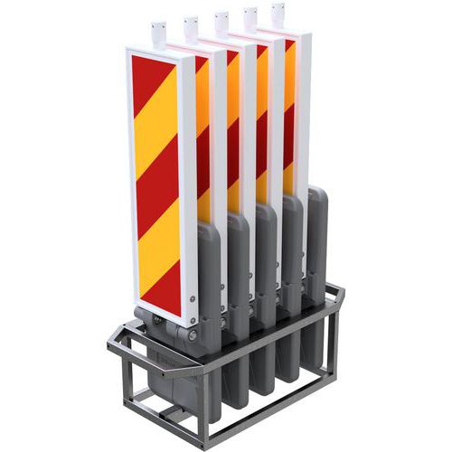 Schake - Set Balises Pliantes Hachuré avec Film de Balisage - Rectangle - Voirie