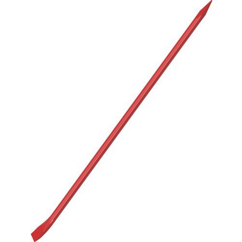 Schake - Barre à mine 1,30 m Rouge - Usage Chantier - Robuste et Durable