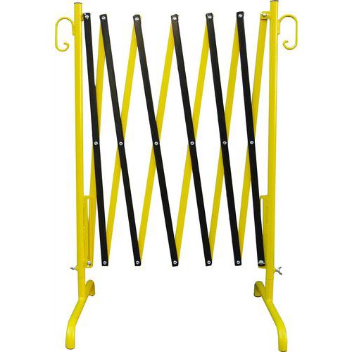 Schake - Barrière ciseaux télescopique - 2,5m - Jaune/Noir - Sécurité Voirie