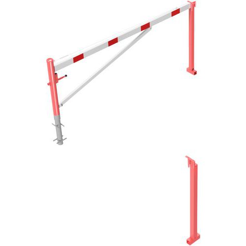 Barrière Pivotante Avec Traverse À Bétonner Cadenas-3000mm