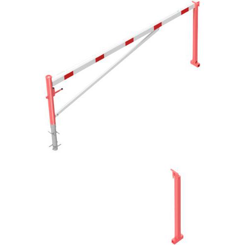 Barrière Pivotante Avec Traverse À Bétonner Cadenas-3500mm