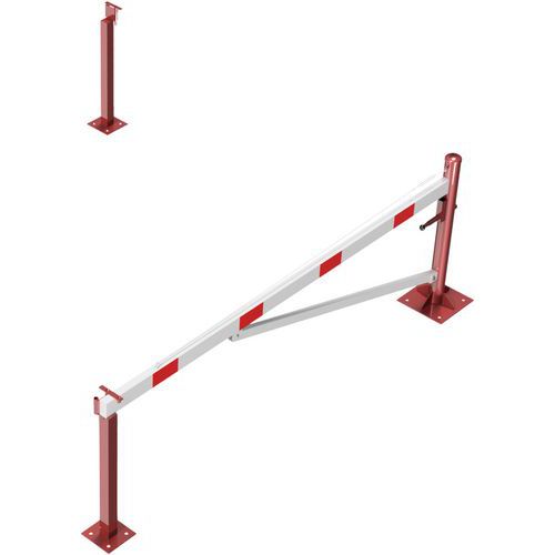 Barrière Pivotante Avec Traverse À Cheviller Cadenas-3000mm