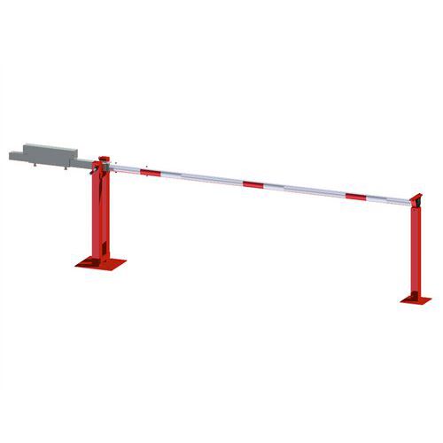 Schake - Barrière Piétons avec Contrepoids - 7000mm - Rouge/Blanc - Galvanisée - Sécurité Voirie