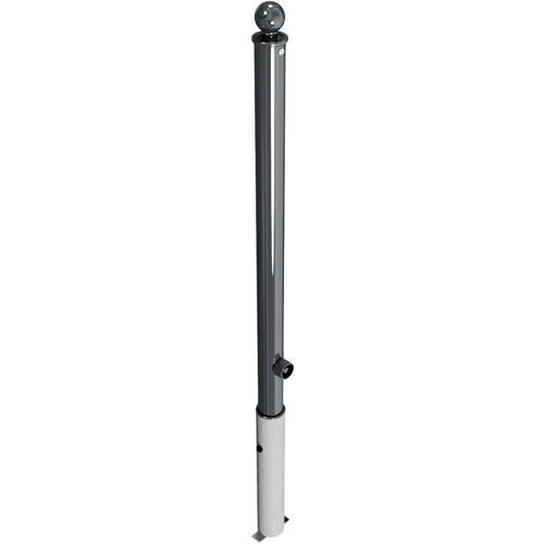 Schake - Borne amovible 465B avec manchon de sol - Gris - Acier - 950mm utile - Sécurité Voirie