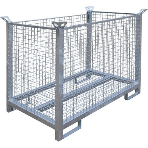 Schake - Palette treillis pour socles de clôture mobile - 1200x1500x900 mm - Gris foncé - Charge 600 kg