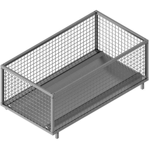 Schake - Panier grillagé de stockage - 840x1540x530mm - Gris/argent - Charge 300kg