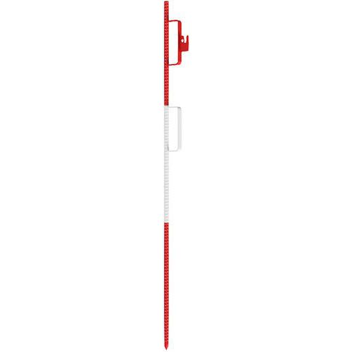 Schake - Piquet à lattes avec support - Rouge/blanc 1400mm Acier - Voirie Robuste