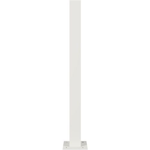 Schake - Poteau Acier Inox Stationnaire à Cheviller Platine 2 Anneaux - Hauteur 900mm - Extérieur - Barrière Permanente