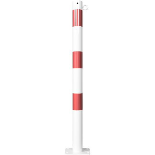 Schake - Poteau à cheviller avec bandes réfléchissantes - Rouge/blanc - 900mm - Usage chantier