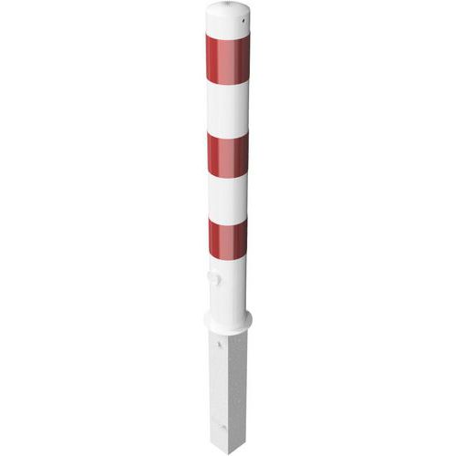 Schake - Poteau Amovible avec Blocage Réfléchissant - Ø102mm - Rouge/Blanc - Sécurité Chantier Temporaire