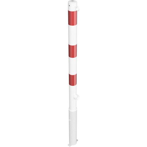 Schake - Poteau Amovible Bloquage Bandes Réfléchissantes - Rouge/Blanc 900mm - Sécurité Chantier Extérieur