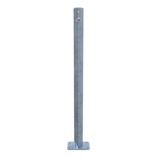 Schake - Poteau de dissuasion stationnaire à cheviller - Gris/Argent - Ø 60 mm - Hauteur 900 mm - Fixation à visser - Extérieur