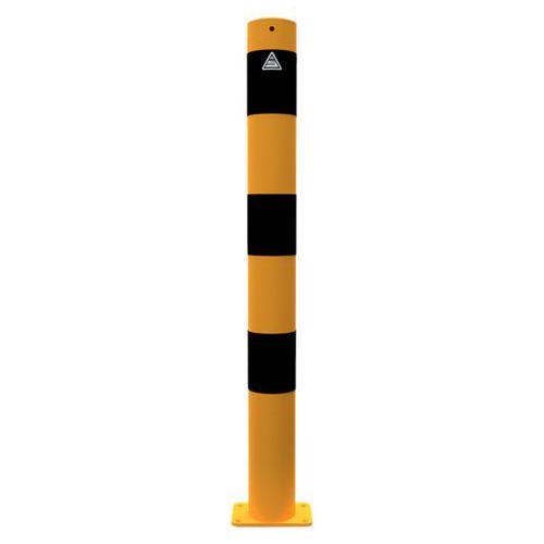 Poteau À Cheviller Avec Platine-jaune/noir-ø89x29mm