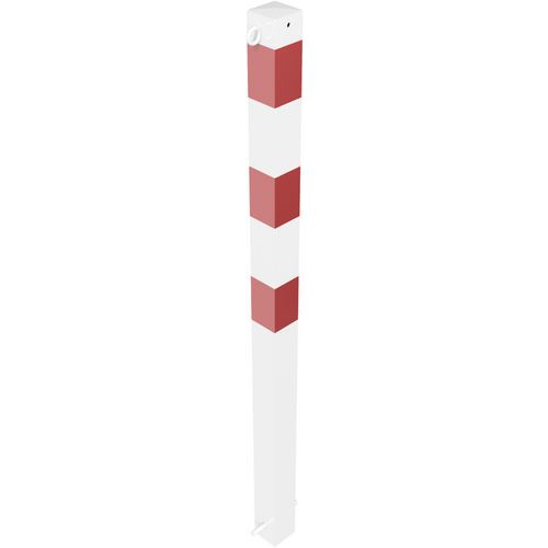Schake - Poteau à bandes réfléchissantes 2 anneaux - 70mm Blanc/Rouge - Hauteur 900mm - Usage Chantier