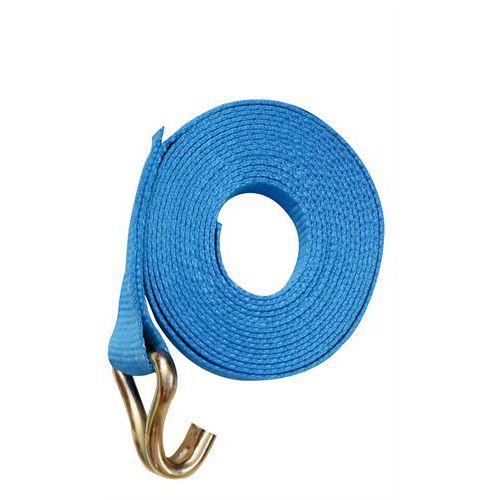 Schake - Sangle d'amarrage avec crochet - 4m x 35mm - 2040kg - Lot de 2 - Bleu