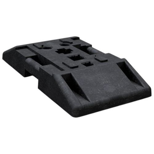 Schake - Socle pour balises plastiques - 25 kg - Noir - PVC - 800x400x10 cm - Voirie