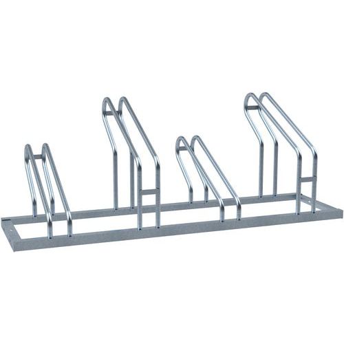 Schake - Support Vélo 4 Places 1400mm Gris Galvanisé Extérieur - Robuste et Durable