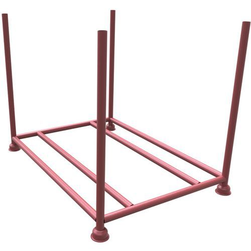 Schake - Palette de transport et stockage laquée Bordeaux - 1200x1470x1006 mm - Charge 500 kg