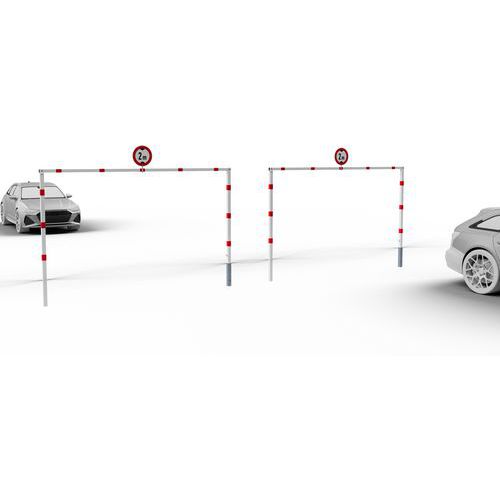 Barrière Limitation En Hauteur À Bétonner-2 Poteaux-8000mm