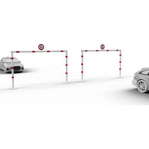 Barrière Limitation En Hauteur À Cheviller-2 Poteaux-4000mm