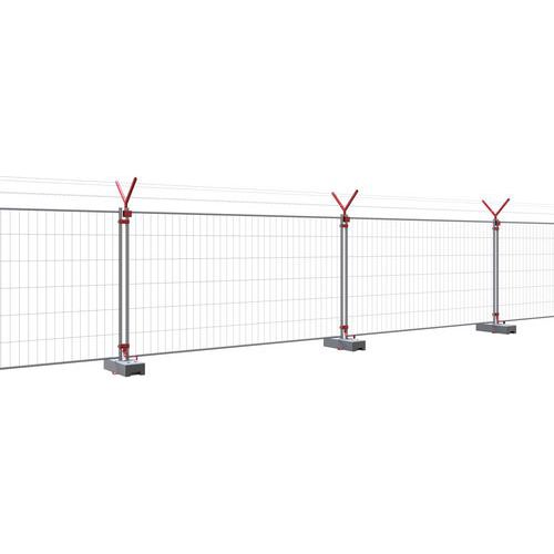 Schake - Fil barbelé 2,5 mm - 200 m - Usage extérieur chantier - Gris/argent