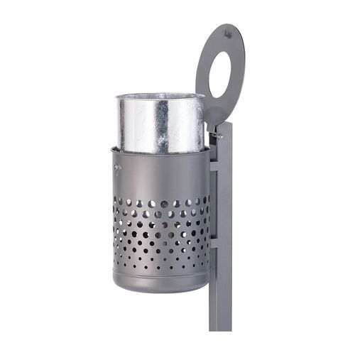 Schake - Poubelle 50L Galvanisée avec Couvercle - Intérieur/Extérieur - Collectivité - Robuste et Durable