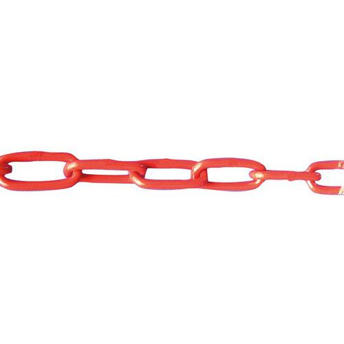 Schake - Chaîne plastique 8mm rouge/blanc - 25m - Usage chantier