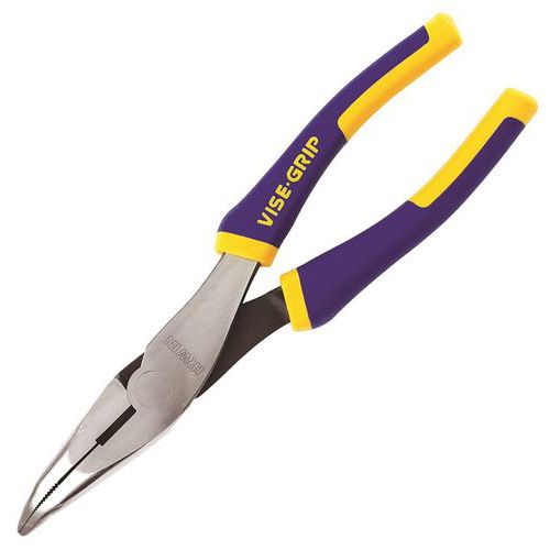 Irwin - Pince à bec coudé 200 mm - Chromée - Coupe précise - Outil professionnel