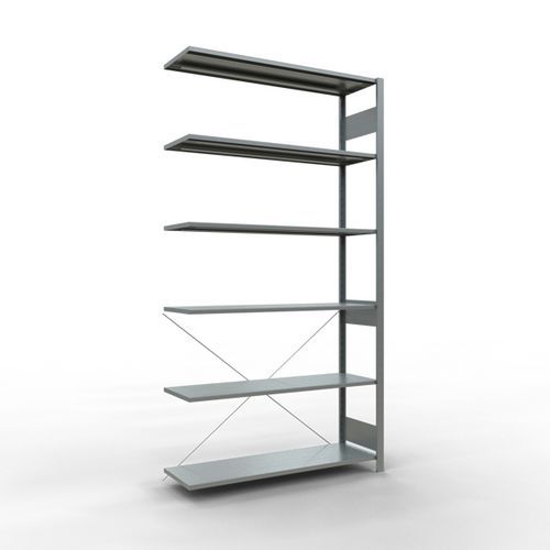 Schulte - Étagère Easy-Fix Simple Face Galvanisée - 2500x1300x400mm - 6 Tablettes - Charge 150kg/tablette