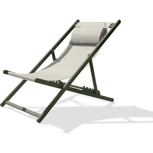 Chilienne De Jardin En Aluminium Et Toile Plastifiée-kaki