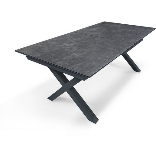 Table De Jardin Plateau En Céramique-anthracite