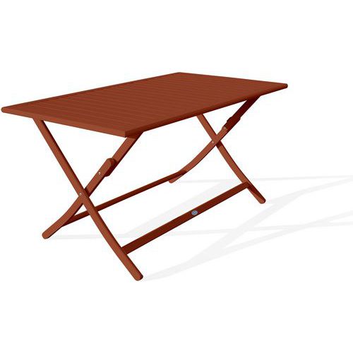 Table De Jardin Pliante En Aluminium-terracotta-140x80cm